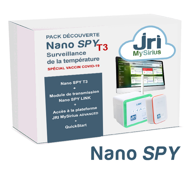Pack NanoSPYT3 low temperature monitoring Covid19 vaccines